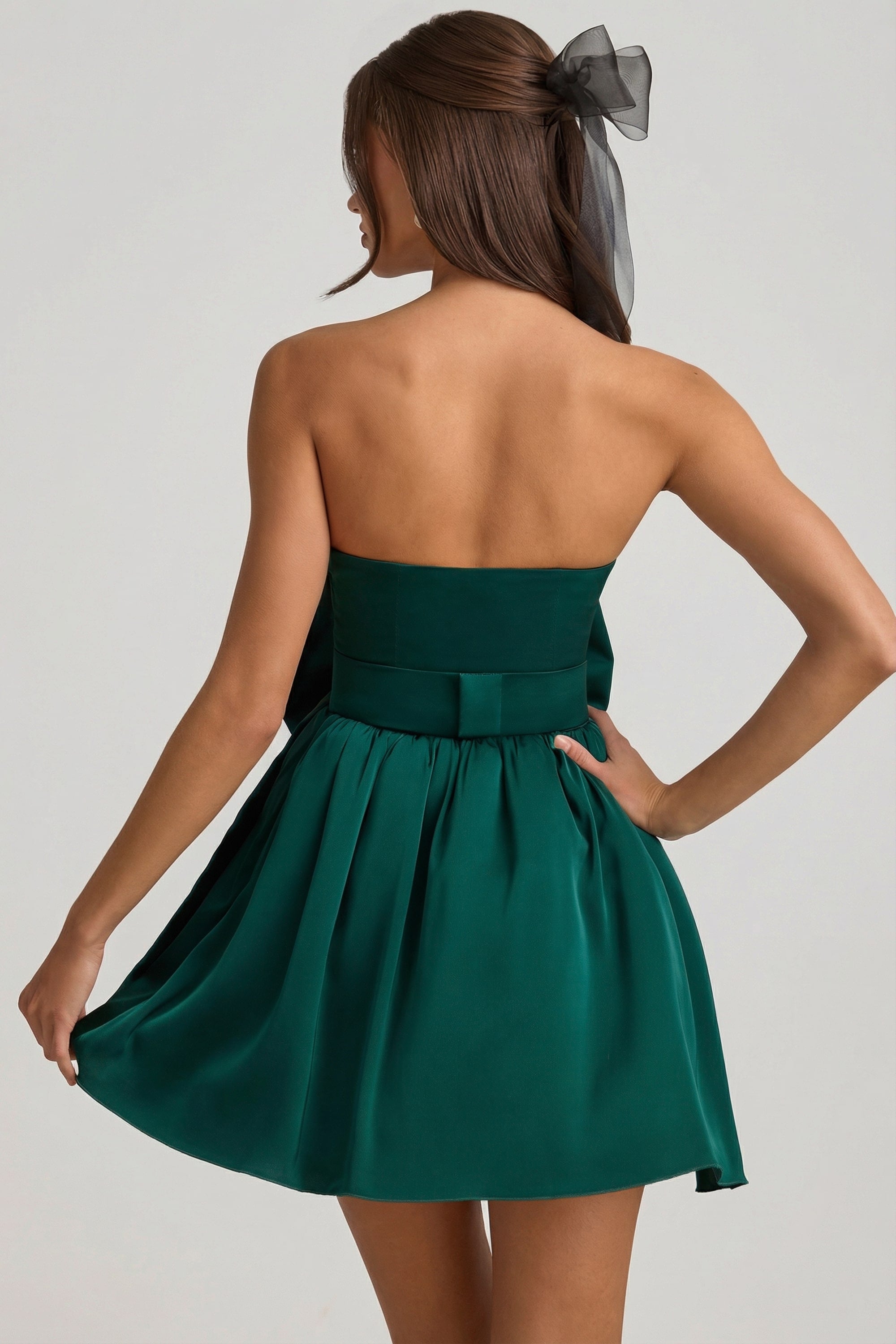 mini robe corset vert