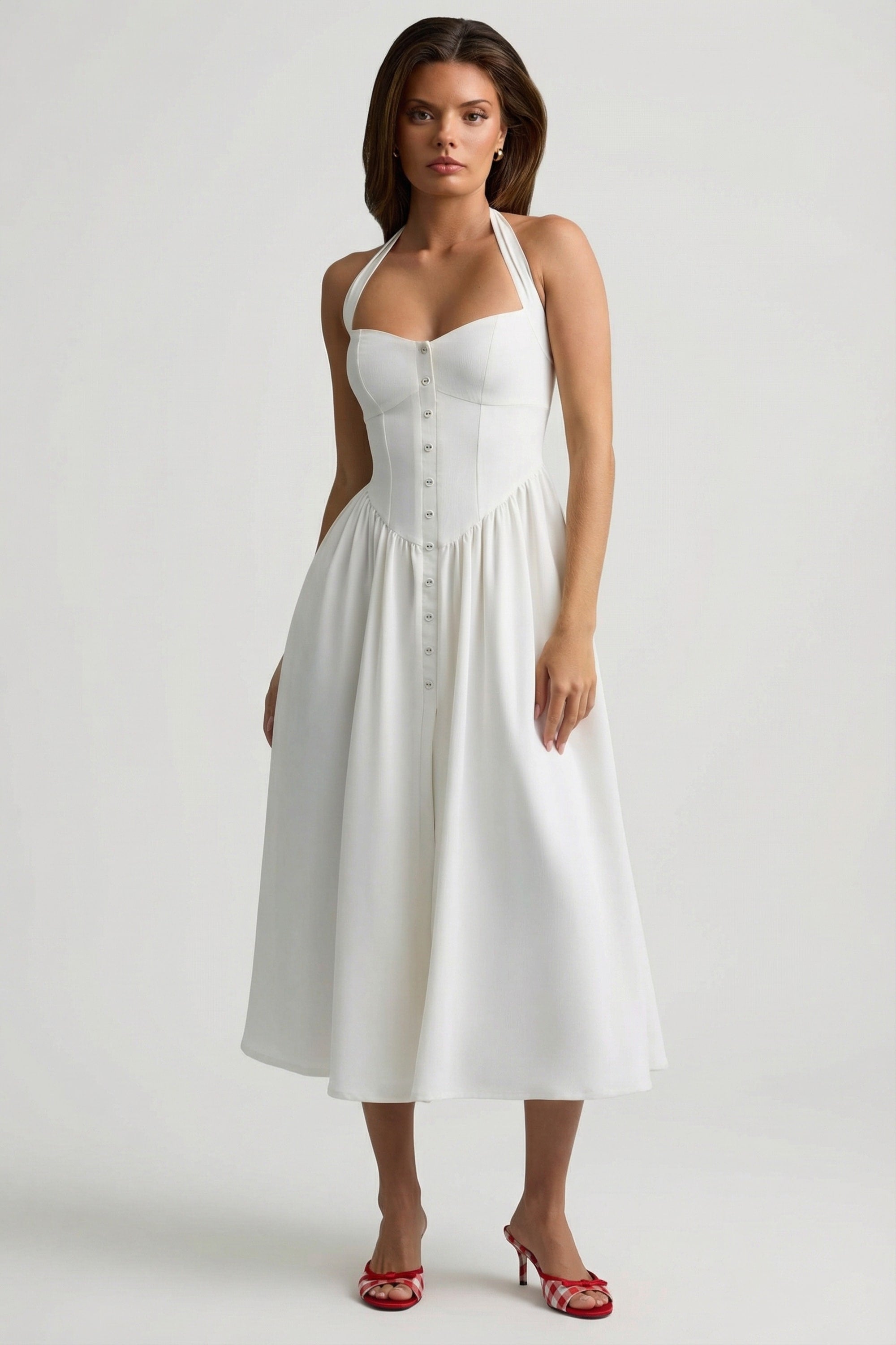 style corset-dress blanc