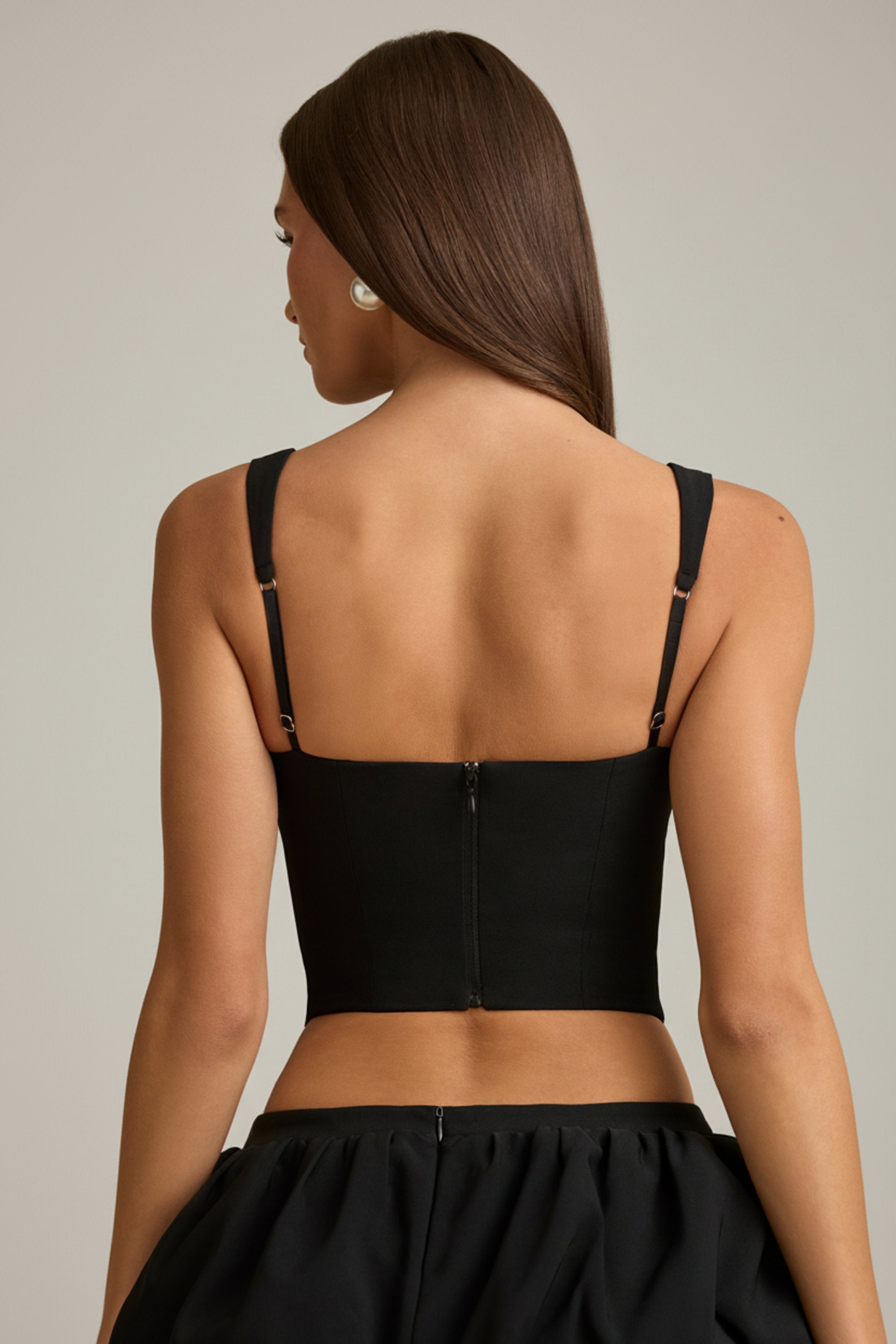 haut corset noir découpé