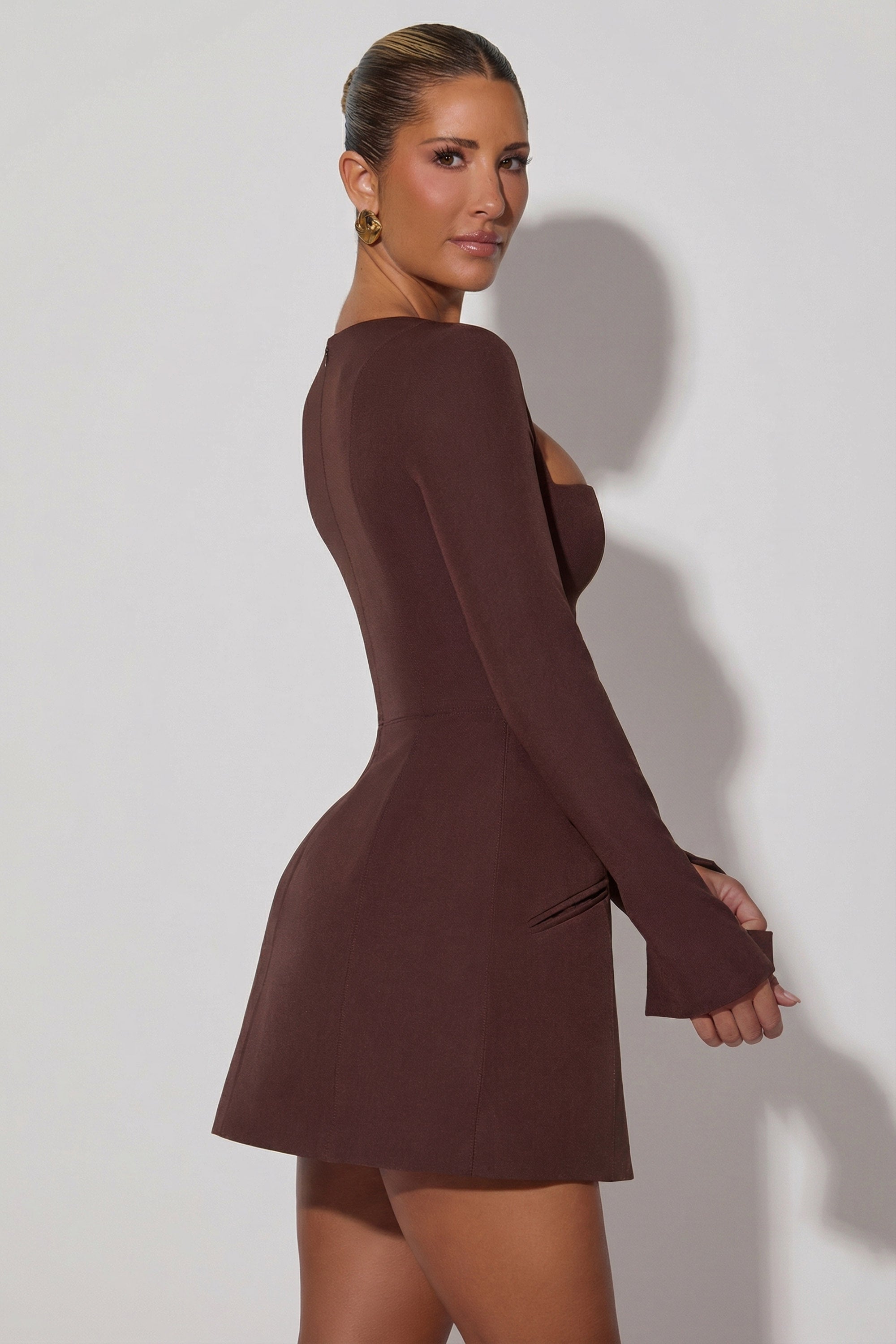robe structurée chocolat