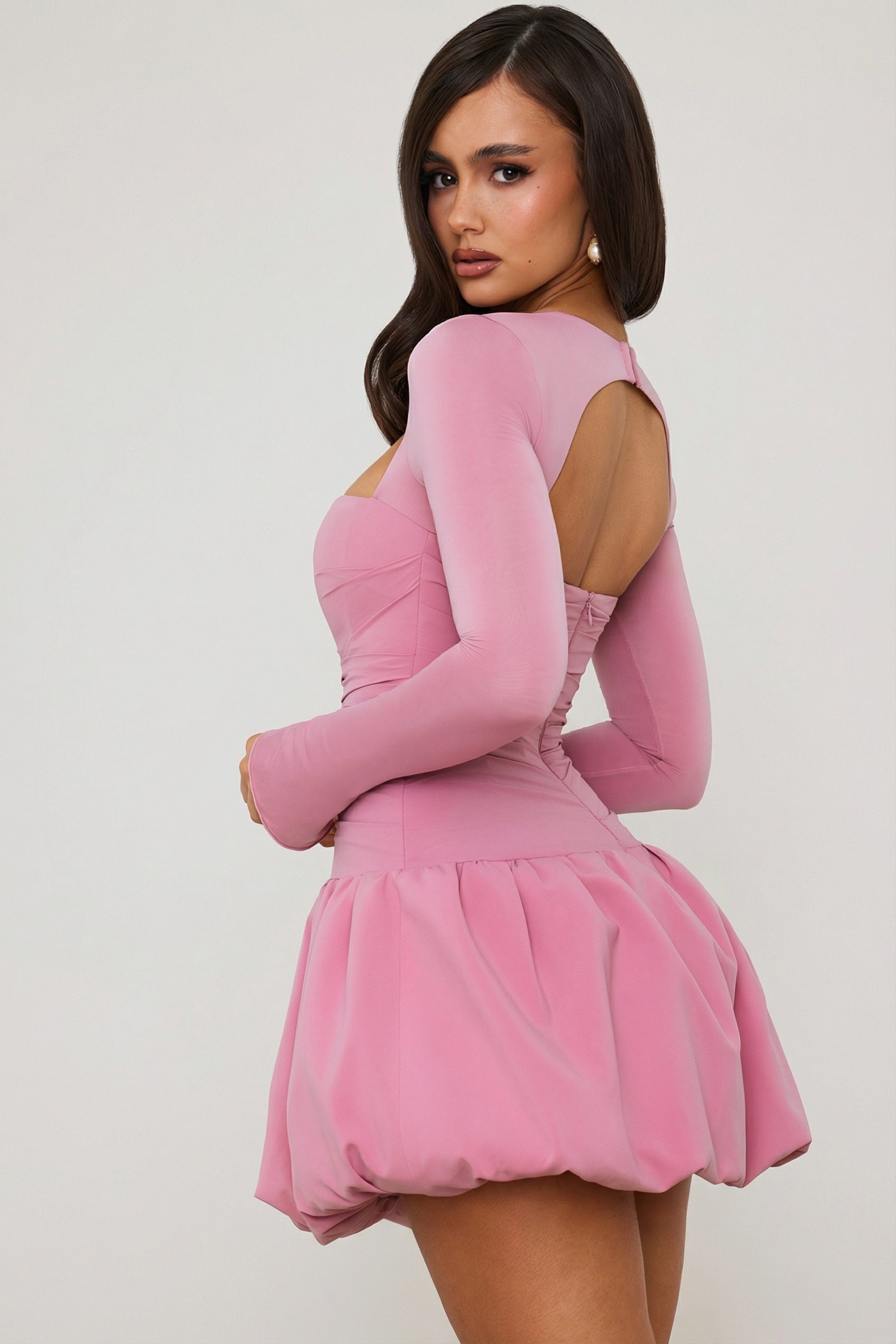 mini dress in mauve