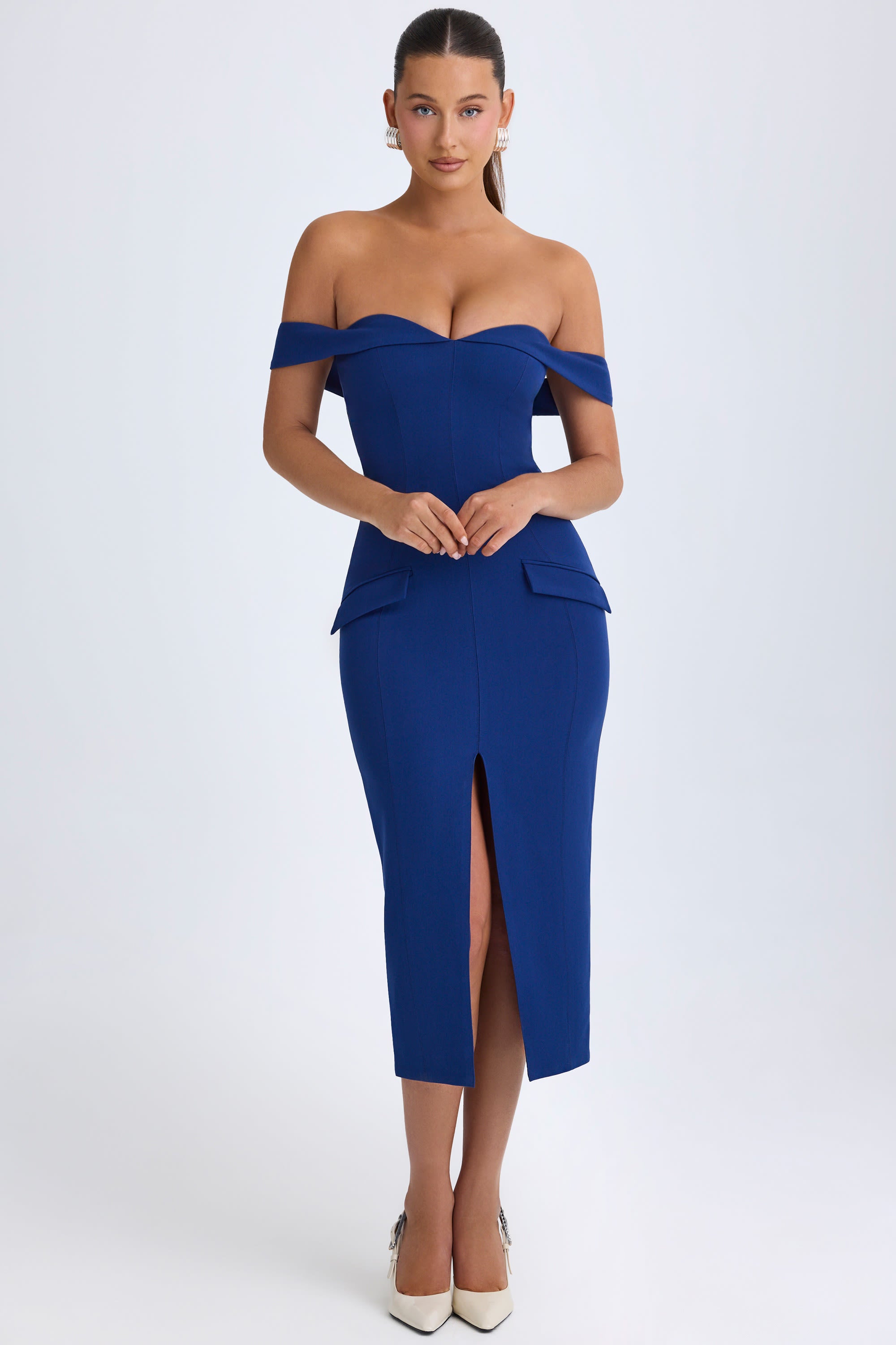 robe soirée bleu navy
