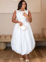 Sleeveless Dresses for Women High Waisted Summer Corset Long Dress