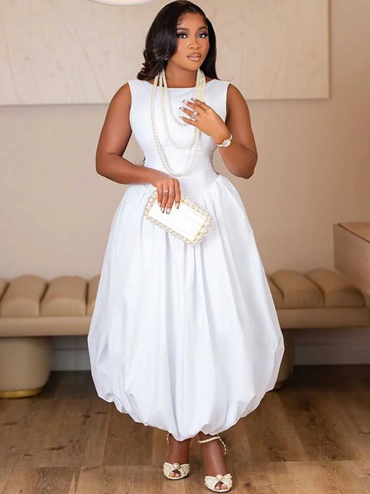 Sleeveless Dresses for Women High Waisted Summer Corset Long Dress