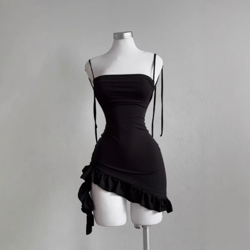 Sleelveless Backless Mini Dress Women Summer Europe America Lace Up Bodycon Dresses High Street – Image 2