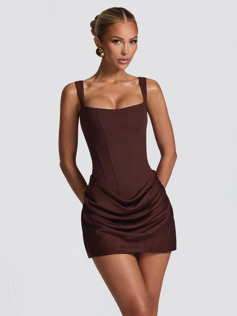 Sexy Ruched Short Dress – Image 8