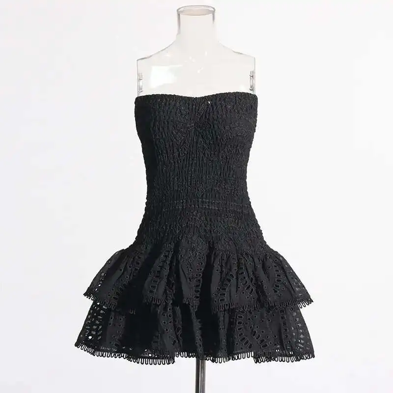 Stretchy Corset Bustier Ruffle Cake Dress Elegant – Image 9