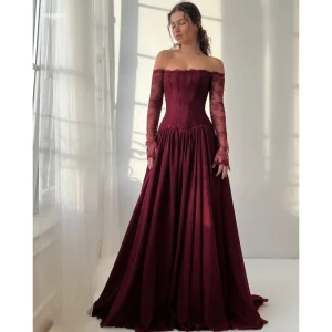 corset Long Sleeve Burgundy