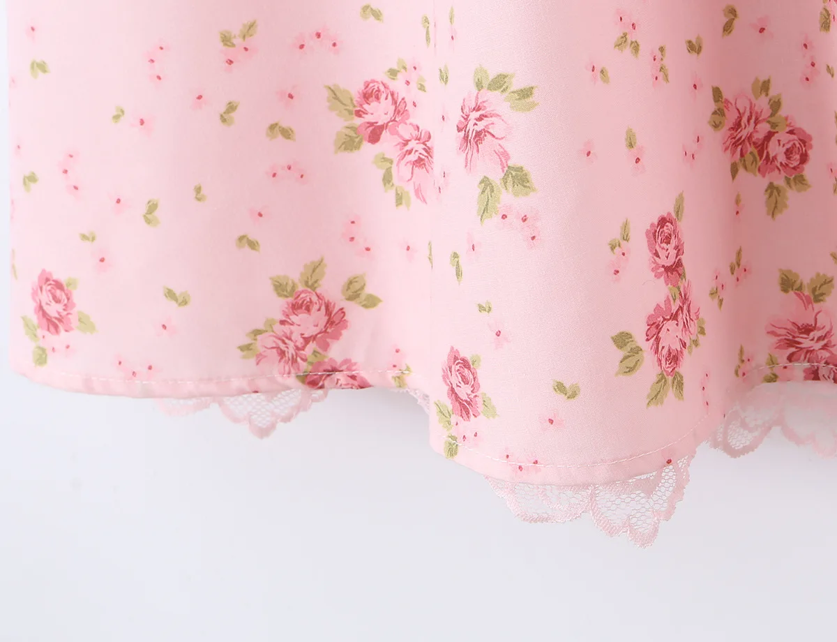 Midi Dress Women Sweet Kawaii Coquette Aesthetic Lace Up Corset Backless Pink Sundress Cottagecore Robe – Image 9