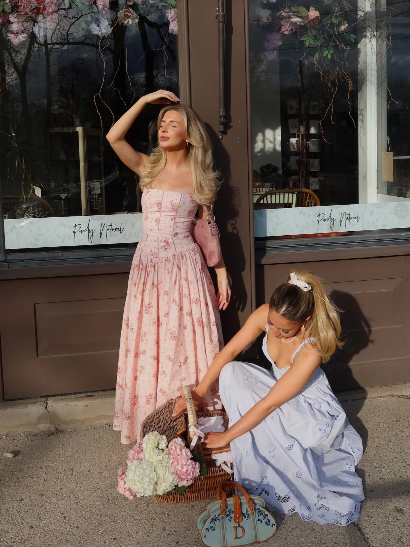 Long Floral Print Spaghetti Strap Maxi Dress Summer Elegant Lace Up Dress Flowy Holiday Party Beach Wear Dress – Image 6