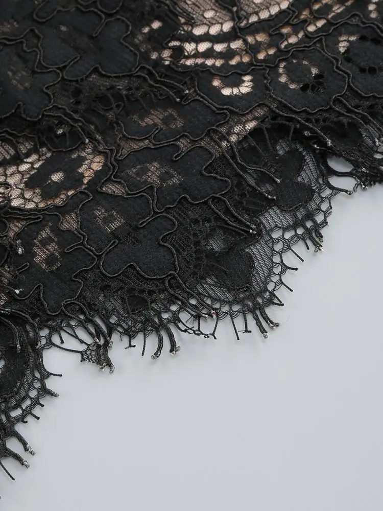 Sexy Lace See-through Patchwork Corset Dress – Image 29