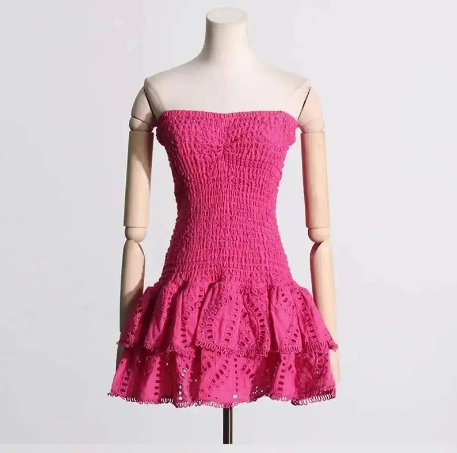 Stretchy Corset Bustier Ruffle Cake Dress Elegant – Image 12