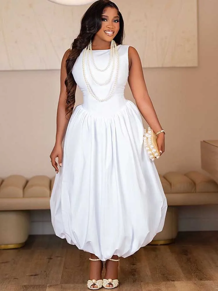 Sleeveless Dresses for Women High Waisted Summer Corset Long Dress – Image 6