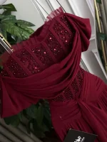 Burgundy corset dress