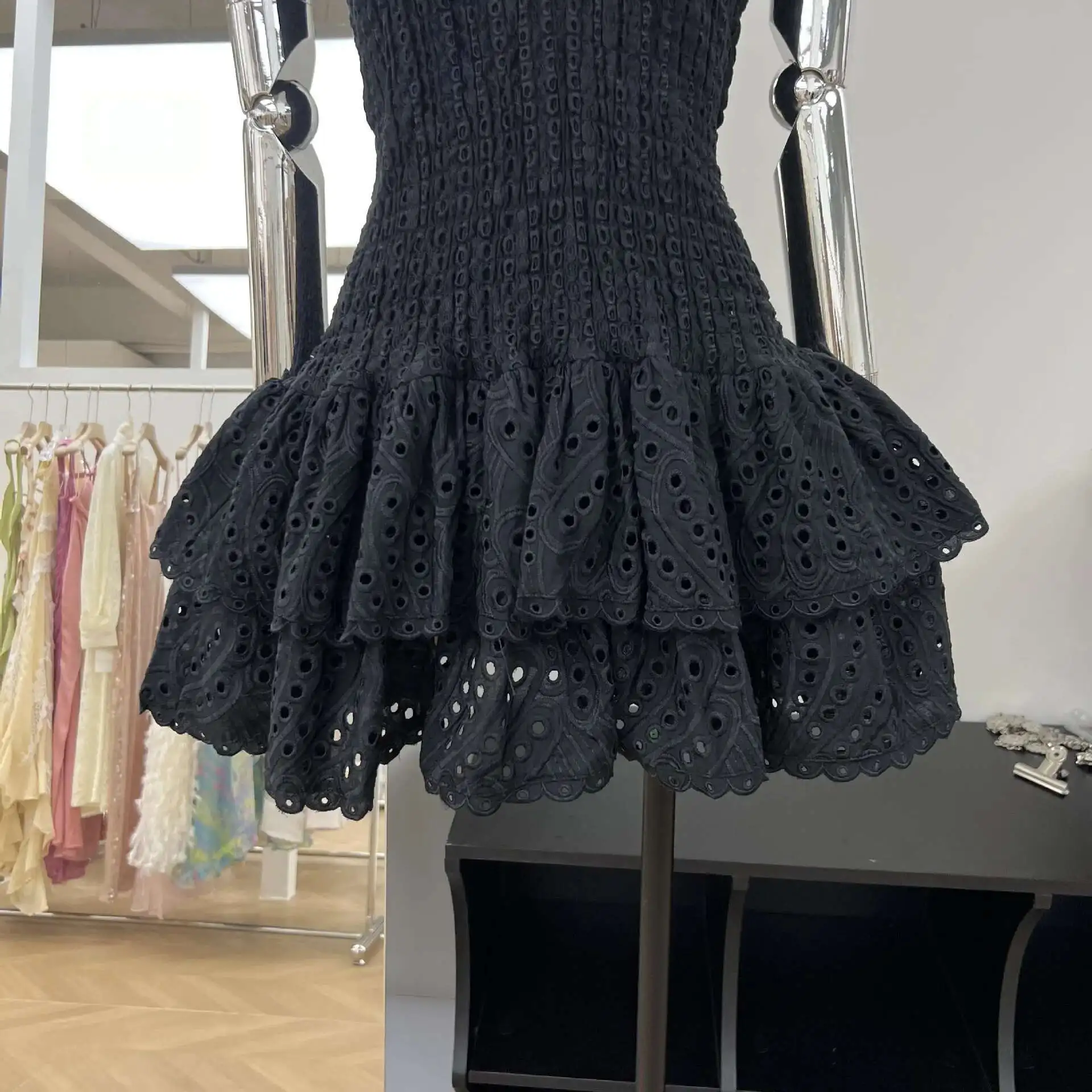 Stretchy Corset Bustier Ruffle Cake Dress Elegant – Image 37