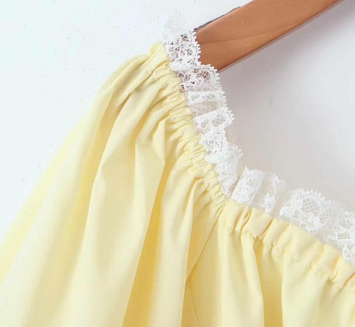 style Mini Dress Women Cross Lacing up Bandage Back Short Puff Sleeve – Image 11