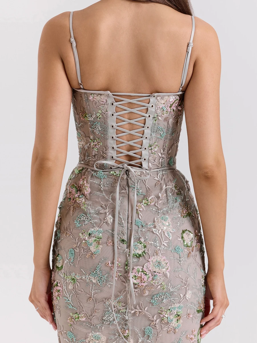 Maxi Dress Formal Occasion Banquet Robe Corset Bandage – Image 21