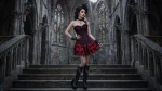 Corset Dresses for Women Plus Size Wedding Dress Red and Black Sexy Lace