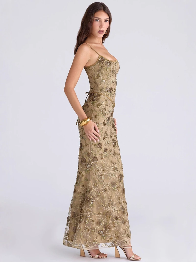 Maxi Dress Formal Occasion Banquet Robe Corset Bandage – Image 4