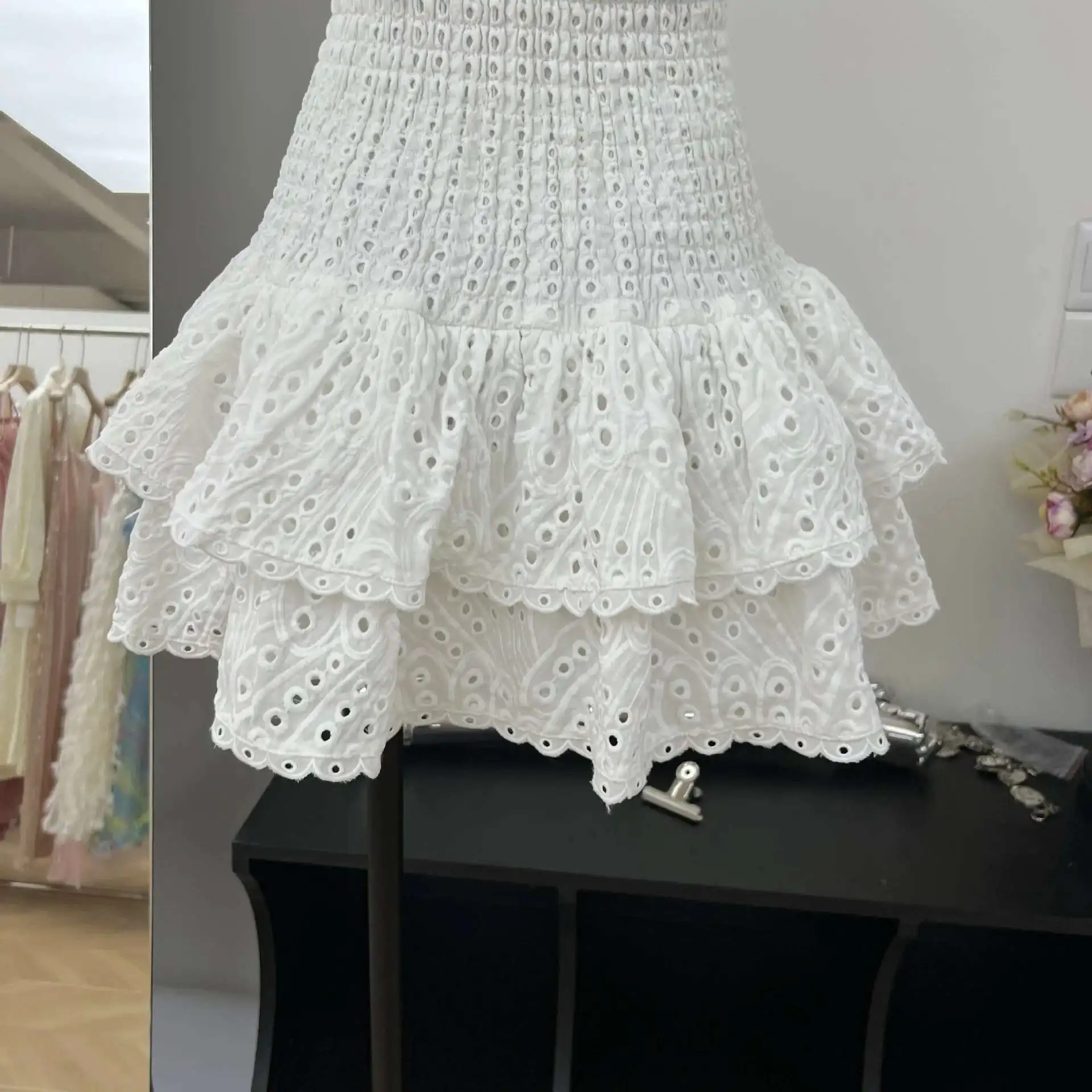 Stretchy Corset Bustier Ruffle Cake Dress Elegant – Image 39