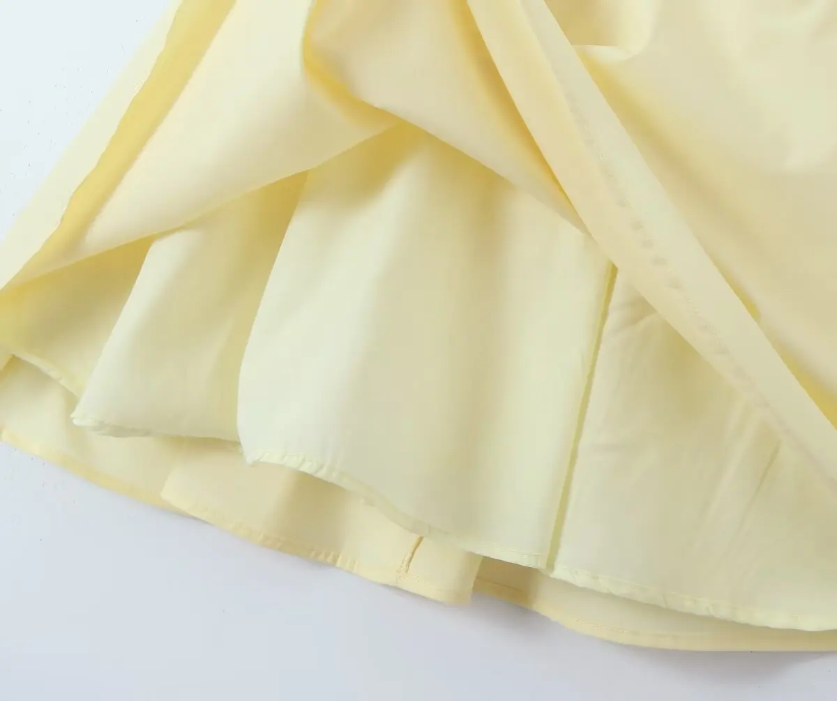 style Mini Dress Women Cross Lacing up Bandage Back Short Puff Sleeve – Image 12
