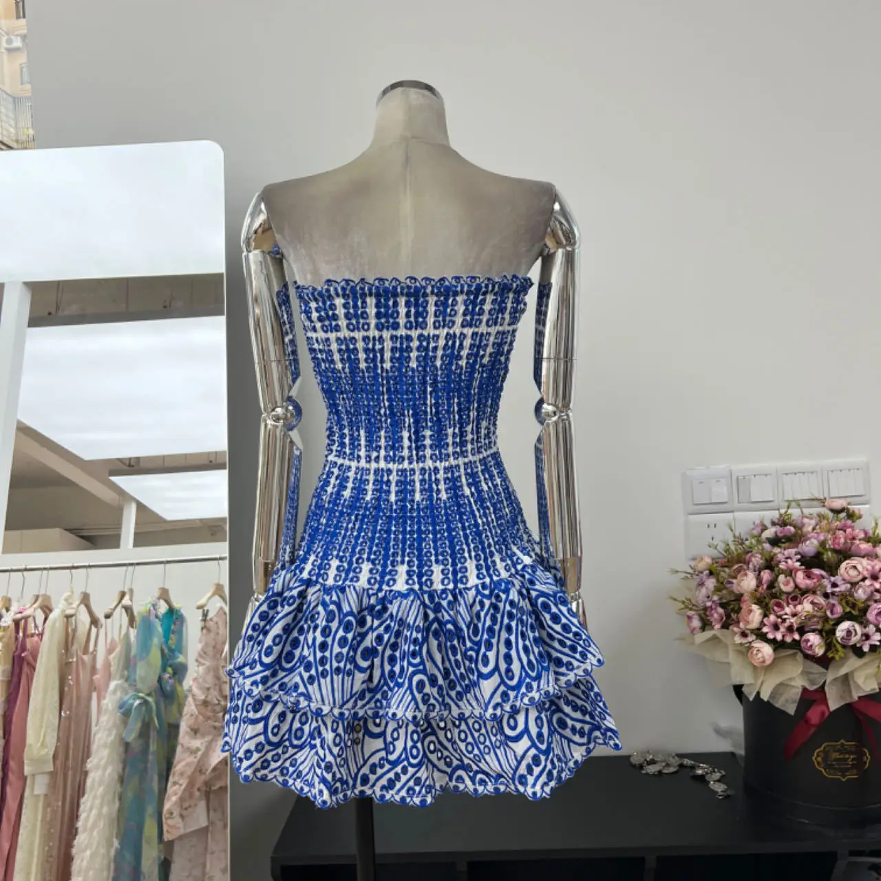 Stretchy Corset Bustier Ruffle Cake Dress Elegant – Image 5