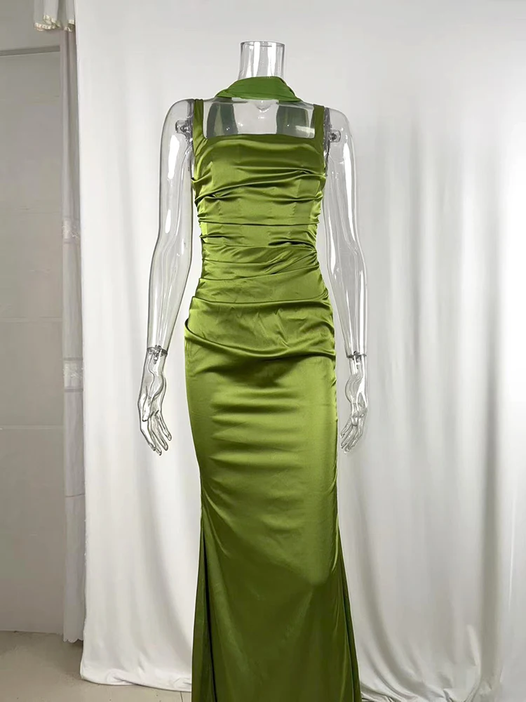 Corset Maxi Dress with Scarf Sexy Prom Gown Party Evening Dress Long Backless Lady Verstidos Chic Wedding Dress – Image 9