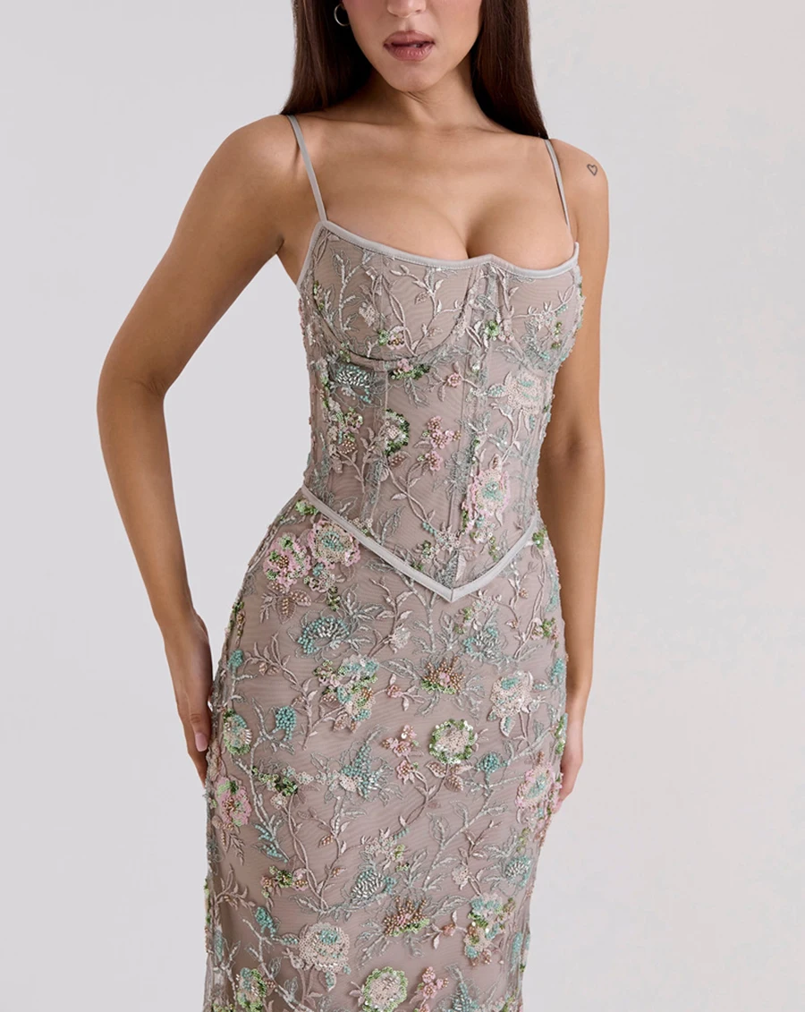 Maxi Dress Formal Occasion Banquet Robe Corset Bandage – Image 20