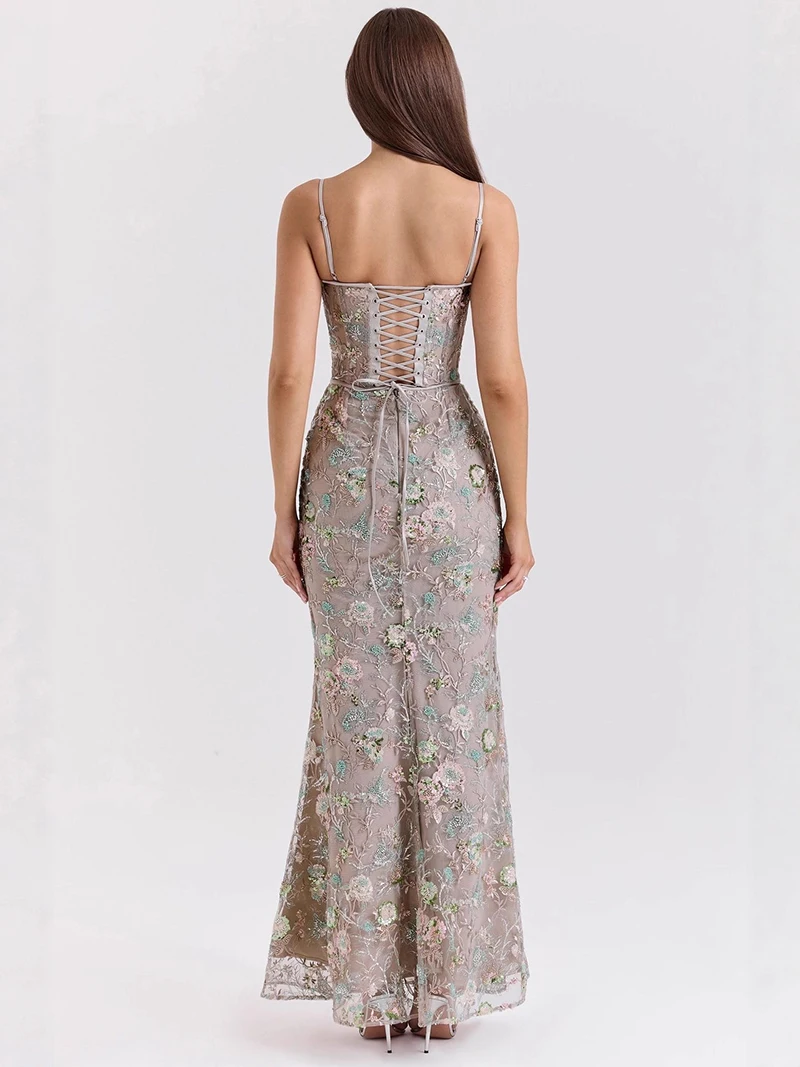 Maxi Dress Formal Occasion Banquet Robe Corset Bandage – Image 7