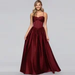 Maxi Dress Burgundy Corset