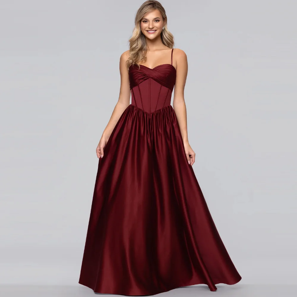 Maxi Dress Burgundy Corset