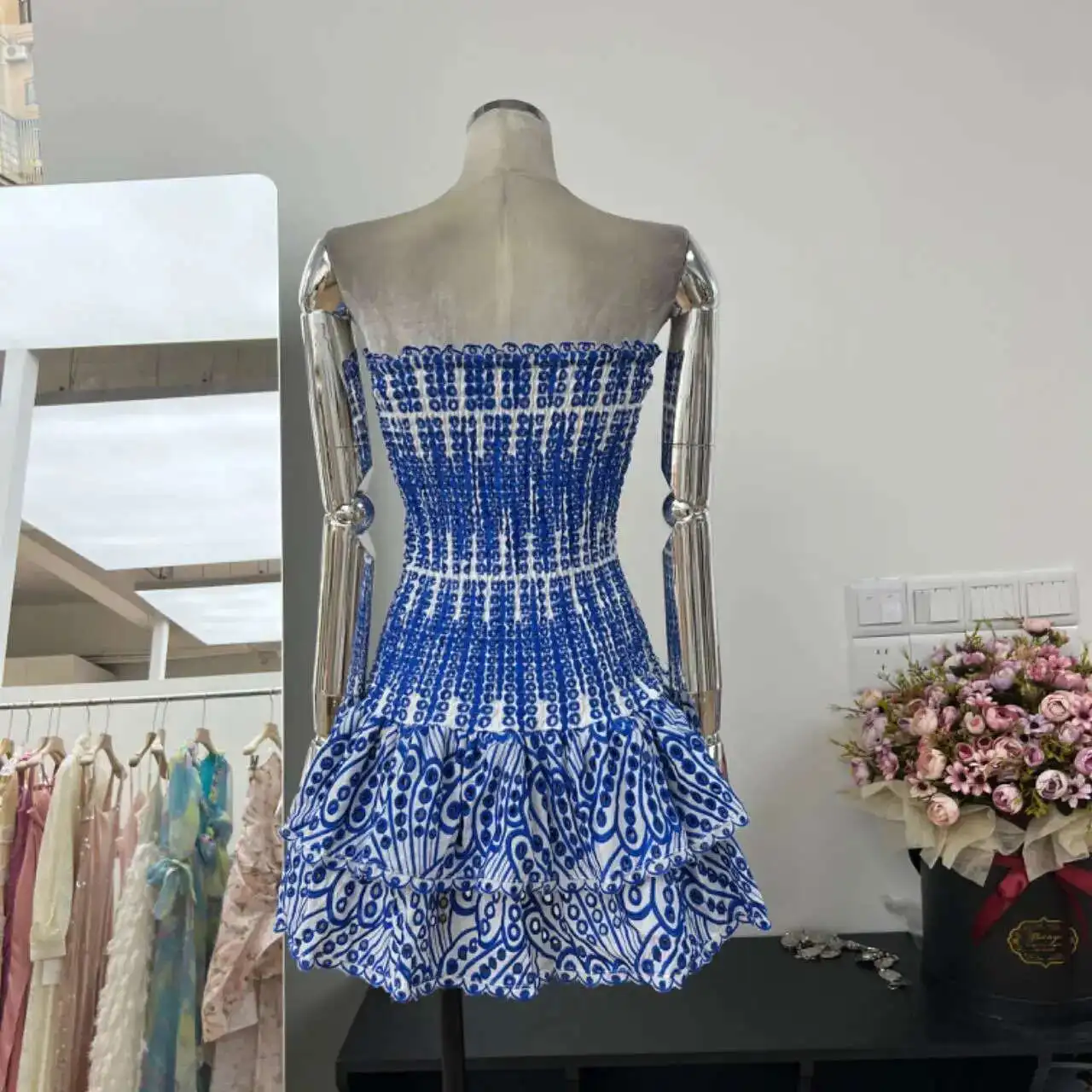 Stretchy Corset Bustier Ruffle Cake Dress Elegant – Image 24