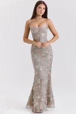Maxi Dress Formal Occasion Banquet Robe Corset Bandage