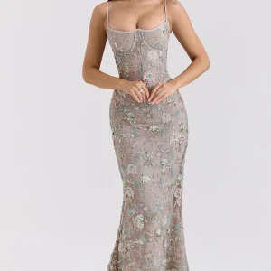 Maxi Dress Formal Occasion Banquet Robe Corset Bandage
