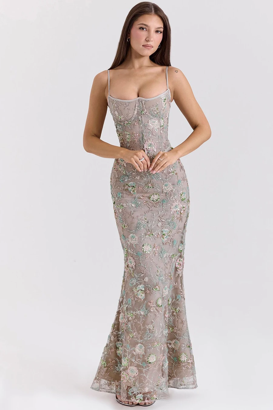Maxi Dress Formal Occasion Banquet Robe Corset Bandage