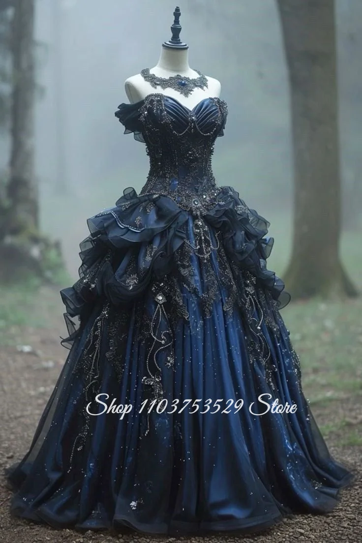 Strapless Opulent Corset Evening Dress Special Occasion Countess Dress