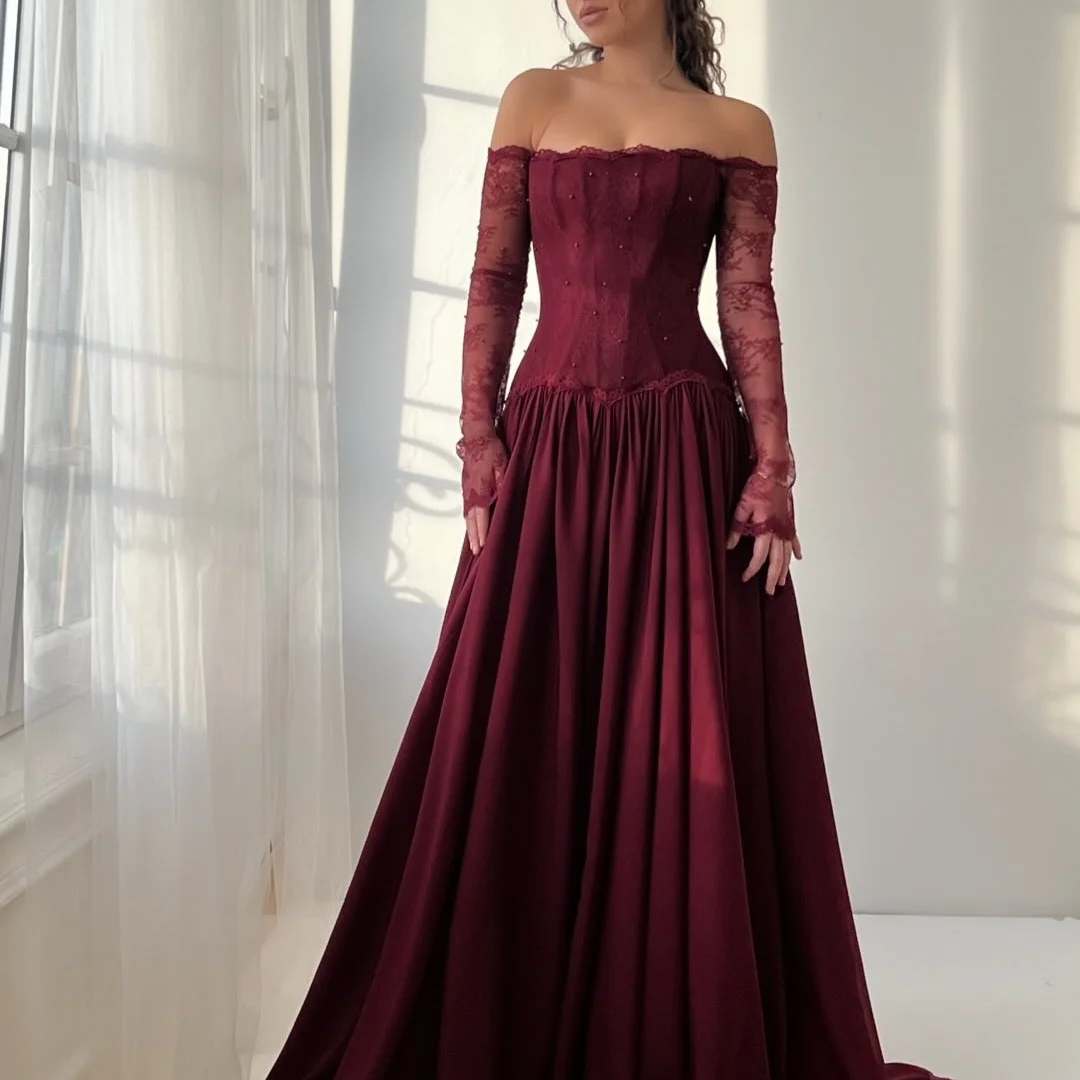 corset Long Sleeve Burgundy – Image 2