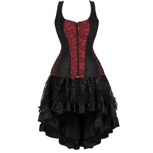 Corset Dress Bustier black and red