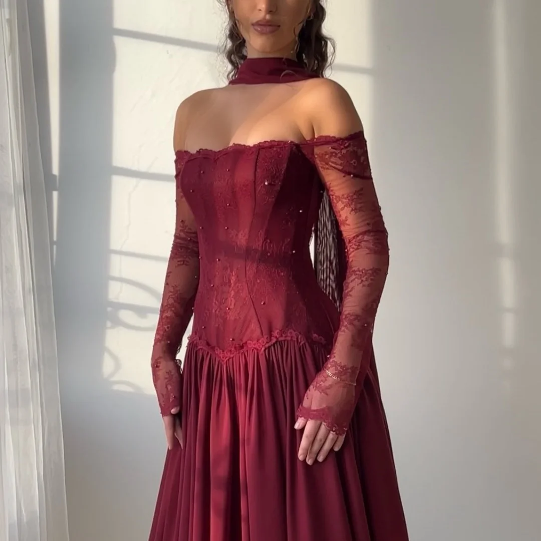corset Long Sleeve Burgundy – Image 3