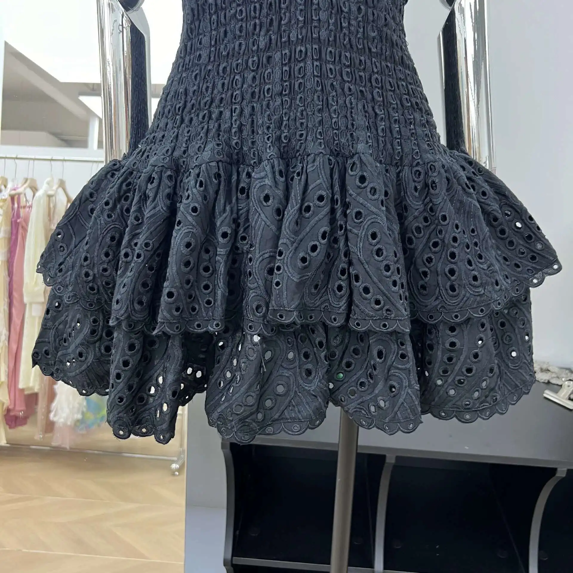 Stretchy Corset Bustier Ruffle Cake Dress Elegant – Image 32