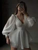 sleeve corset dress