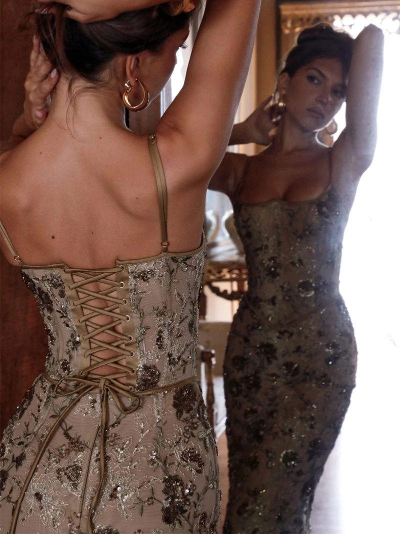 Maxi Dress Formal Occasion Banquet Robe Corset Bandage – Image 5