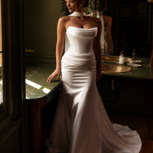 LORIE Sweetheart Mermaid Sexy Wedding Dress Sleeveless Princess  Bridal Gowns Backless Wedding Gown