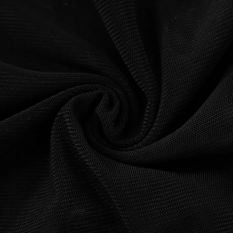 Robe Mesh Long Sleeve Mini Dress Party Evening Club Outfits Sexy Cut Out Corset Bodycon Dresses - Image 18