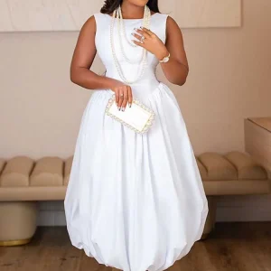 Sleeveless Dresses for Women High Waisted Summer Corset Long Dress