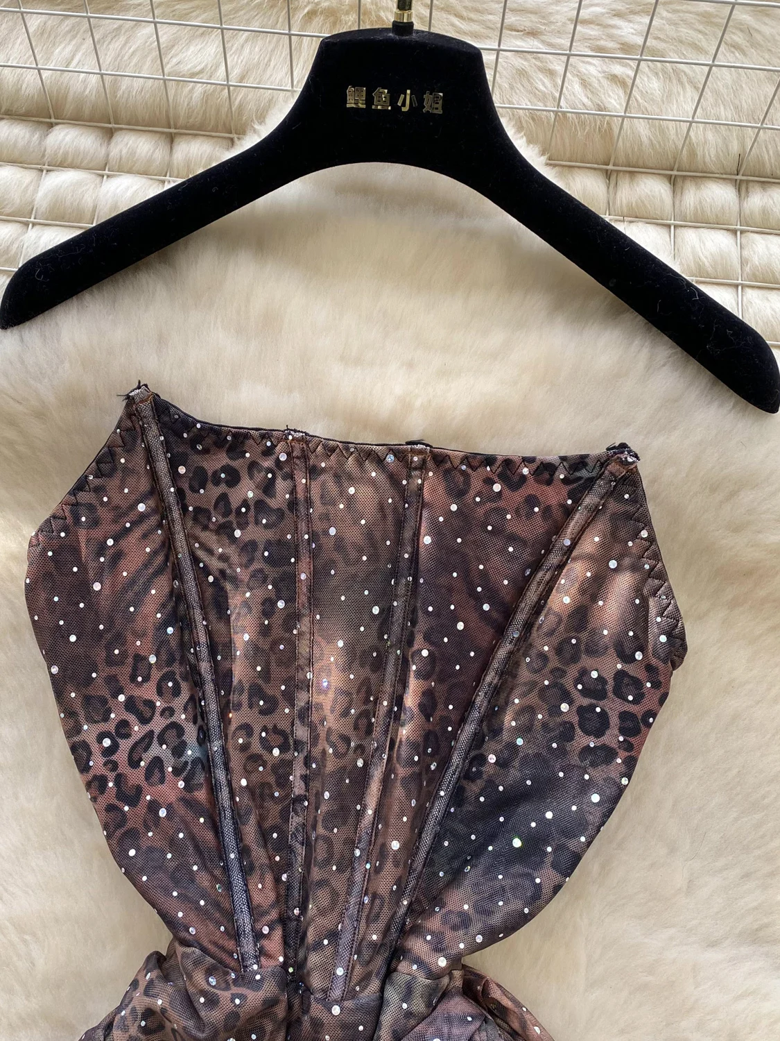 Sexy Strapless Corset Style Mini Bodycon Dress Women Elegant Sequins Sparkly Sleeveless Draped Ribbon Slim - Image 3