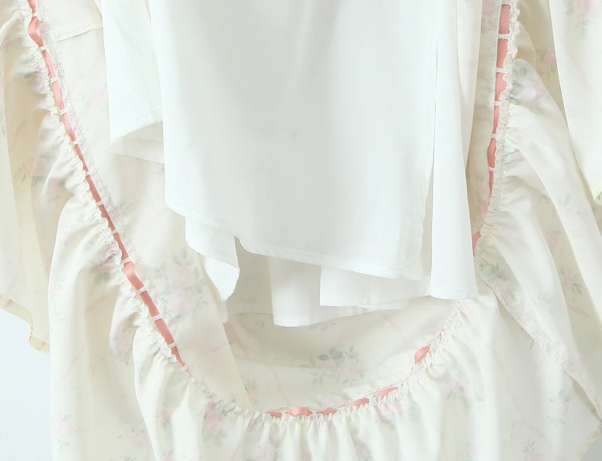 Women Ribbon Embroidered Lace Kapok Diary Corset Maxi Dress - Image 16