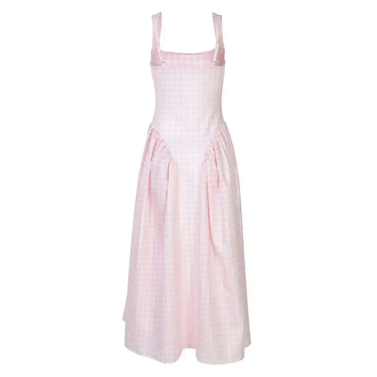 Plaid Printed Spaghetti Strap Sexy A-line Dress - Image 63