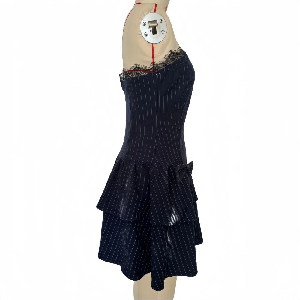 Sexy Lace Ruched Patchwork Bodycon Mini Dress - Image 3