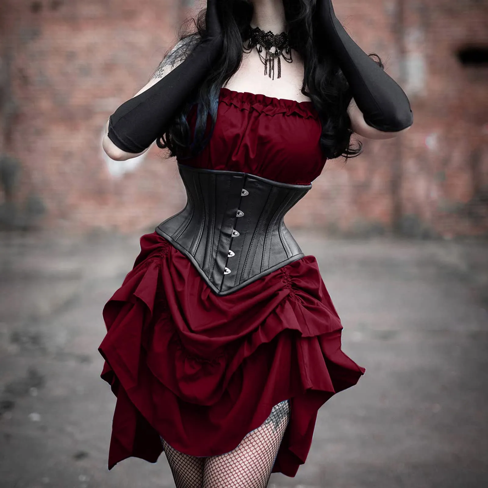 Renaissance Medieval Elf Princess Lolita Sleeveless Women Waist Corset Steampunk Gothic Dress Vintage Pirate Cosplay - Image 6